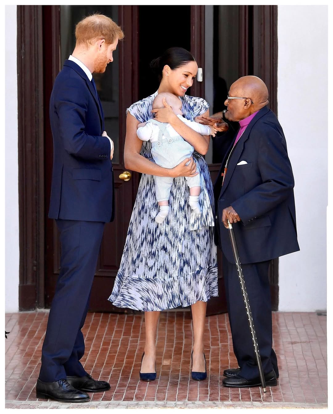 The Duke and Duchess were honoured to introduce their son Archie, to Archbishop, Desmond Tutu and his daughter, Thandeka. (Sept. 2019)