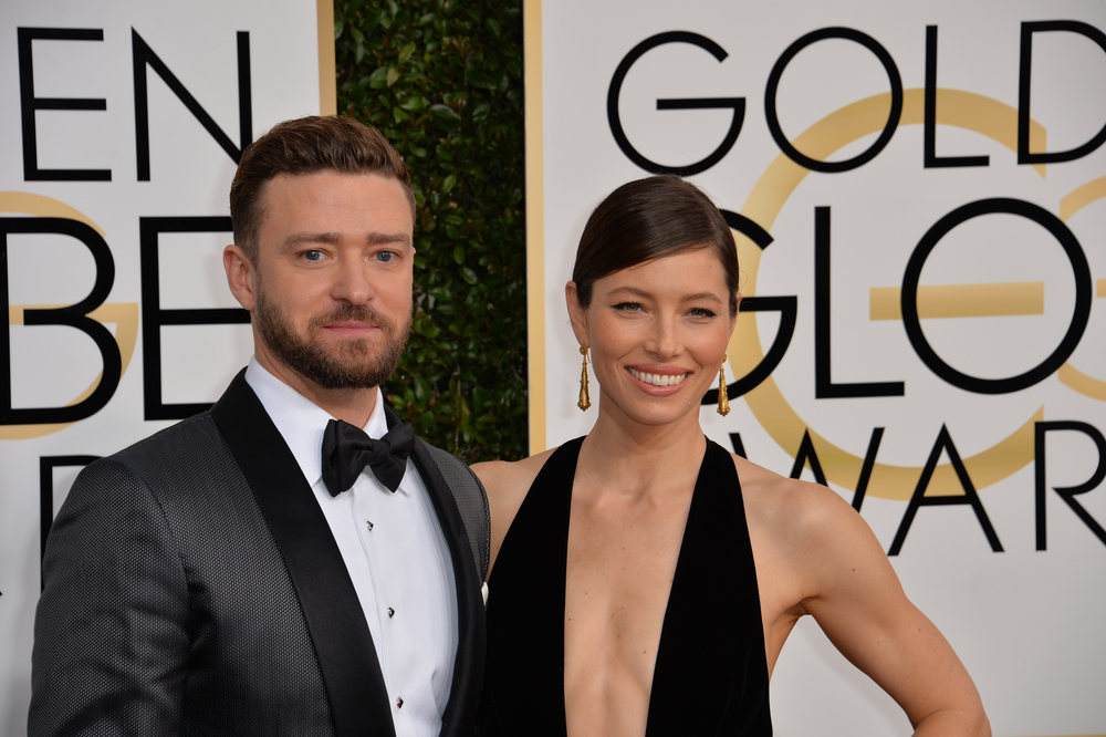 Jessica Biel & Justin Timberlake at the 74th Golden Globe Awards at The Beverly Hilton Hotel, Los Angeles