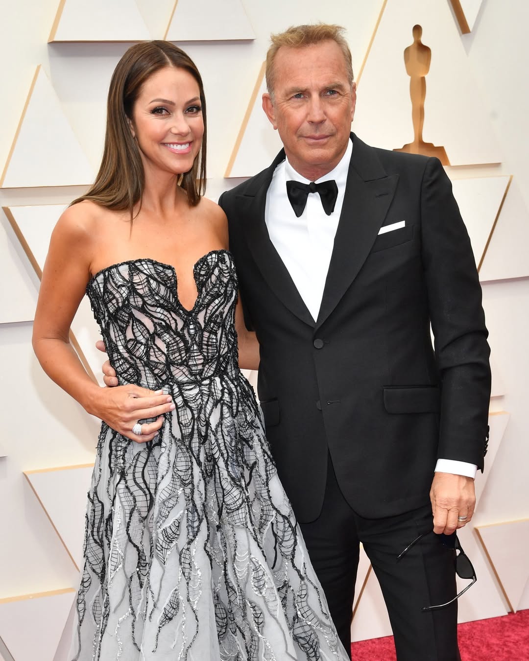 Christine Baumgartner with Kevin Costner