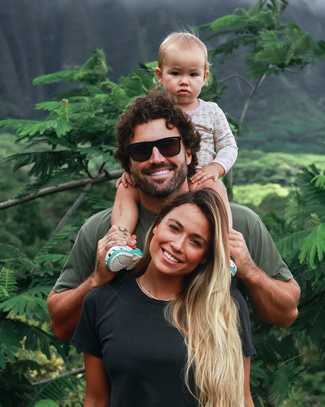 Brody with wife Tia and daughter Honey