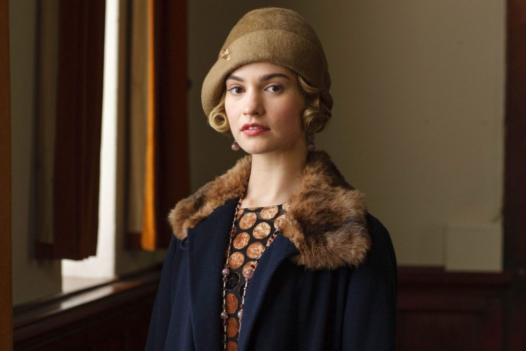 Lily James as Lady Rose MacClare in Downton Abbey — the role that helped launch her into the spotlight.