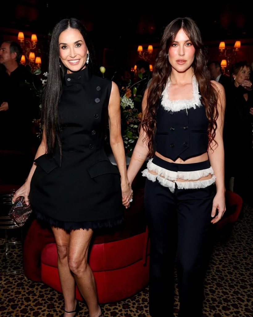 sDemi Moore is supported by glamorous daughters Tallulah, Rumer