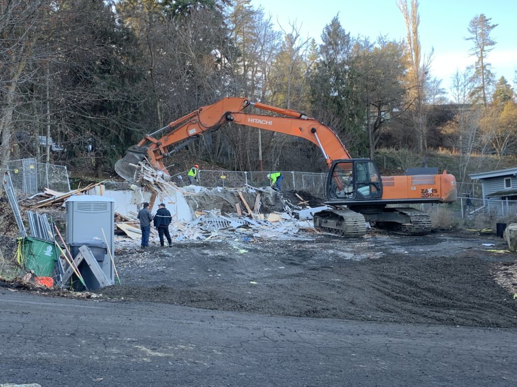Demolished King Road house site in Moscow, Idaho.