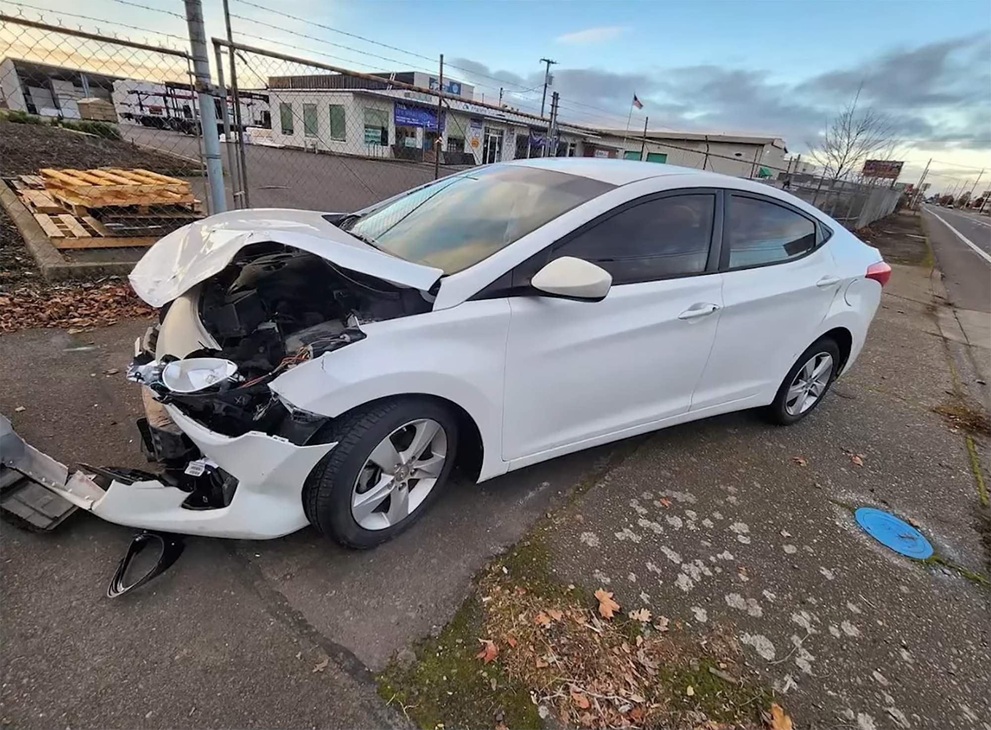 White Hyundai Elantra, suspect vehicle in Idaho murder case.